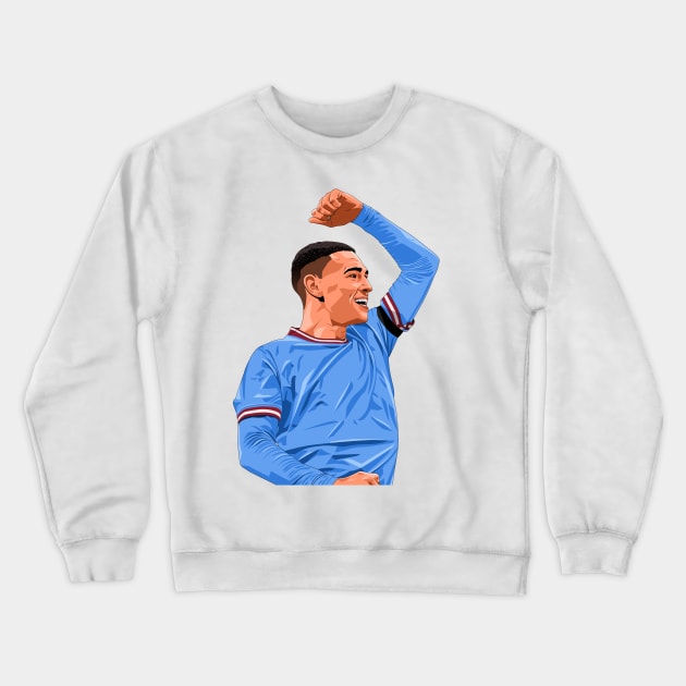 Phil Foden Celebration Goal Crewneck Sweatshirt by Ades_194